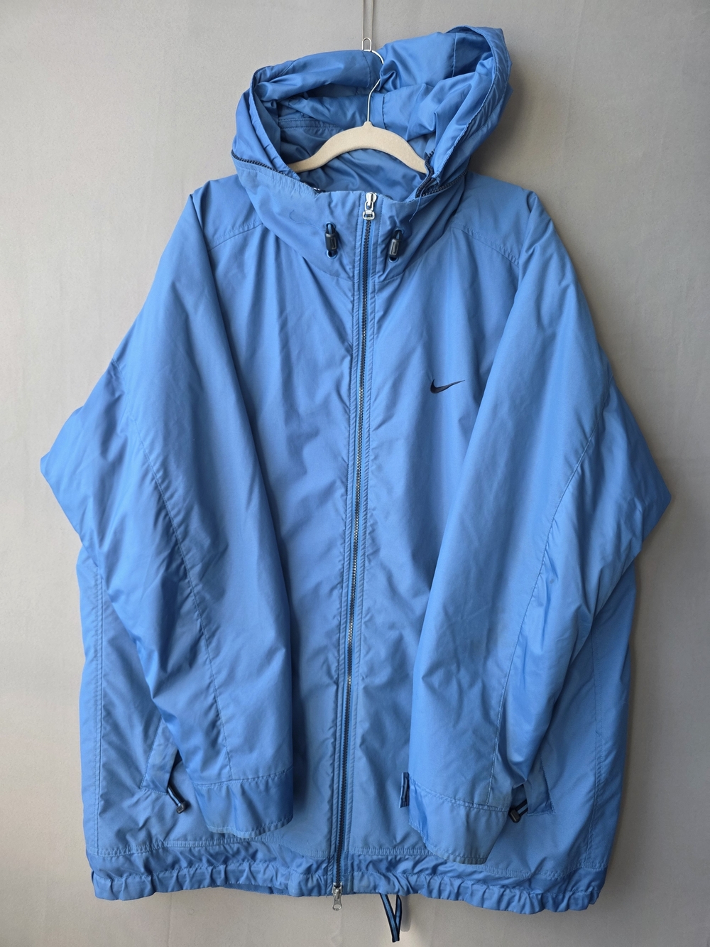 Vintage Nike Team Sideline Parka Jacket Hooded Windbreaker XL Blue